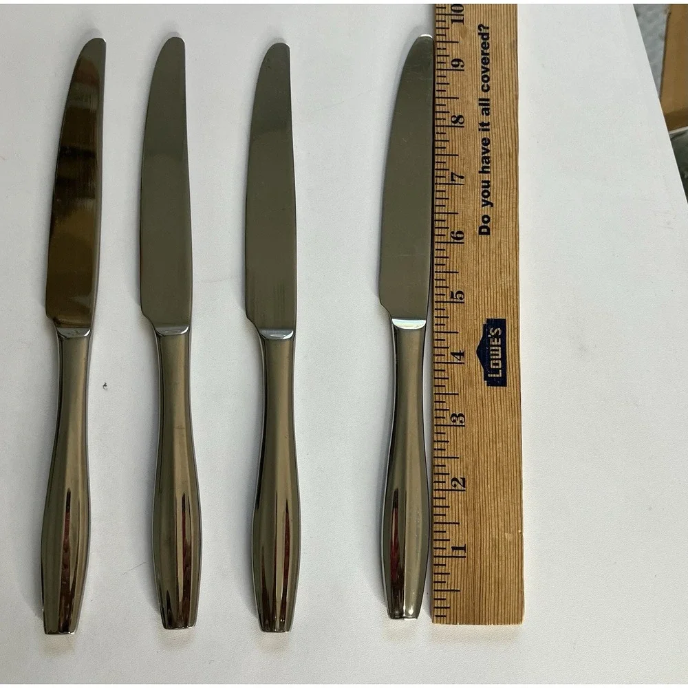 Mikasa Set of 5 Ari dinner Knife Stainless‎ Steel Flatware Replacement Serrated